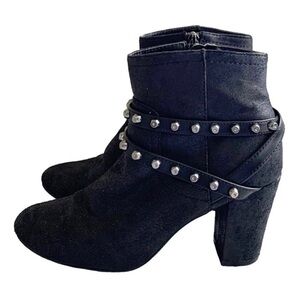 Simply Vera by Vera Wang Studded Ankle Boots Black 7.5